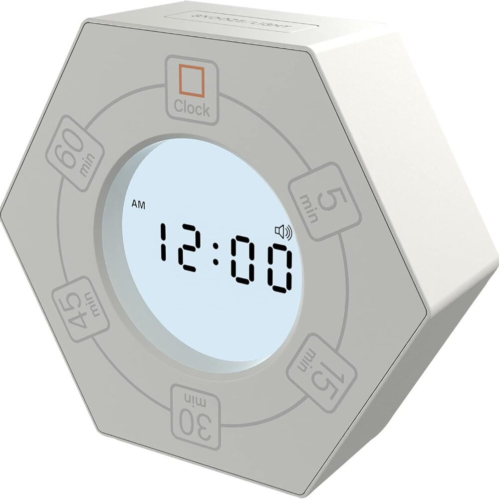 Znewtech Home & Office Timer with Clock Preset Countdown Timer ZR-X3 - White
